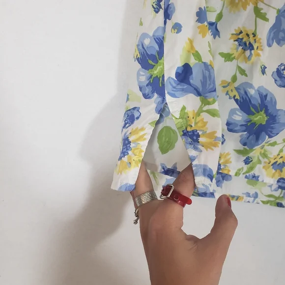 DENIM&COMPANY Floral Blouse WOMENS SPRING BLUE floral Long Sleeve Top 2… - Picture 2 of 9